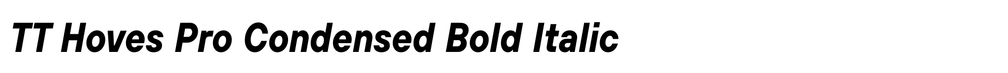 TT Hoves Pro Condensed Bold Italic image